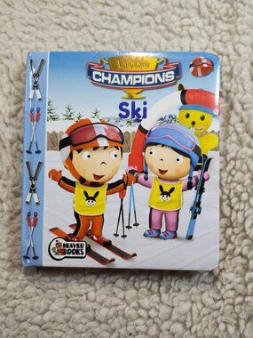 Little Champions Ski Beaver Books Board Book Toddler Childrens Skiing 2017